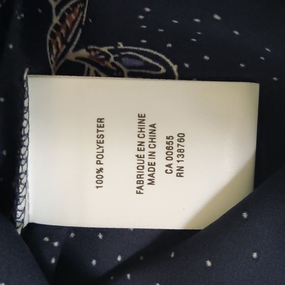 Printed Crepe Tie Mock neck Blouse! - Picture 6 of 8